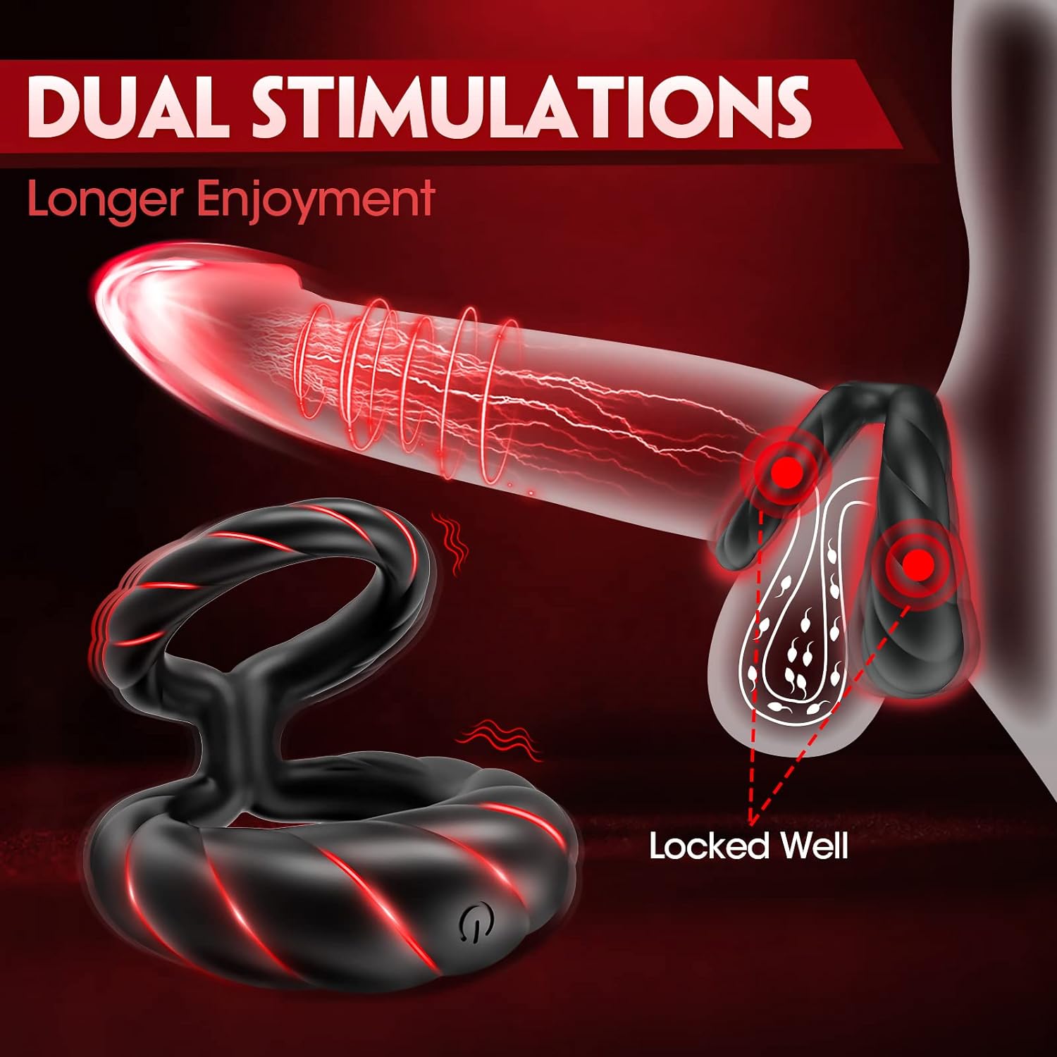 💥2025 New Wishful Ring Cock Ring-5 in 1 Couple Toy Penis Ring