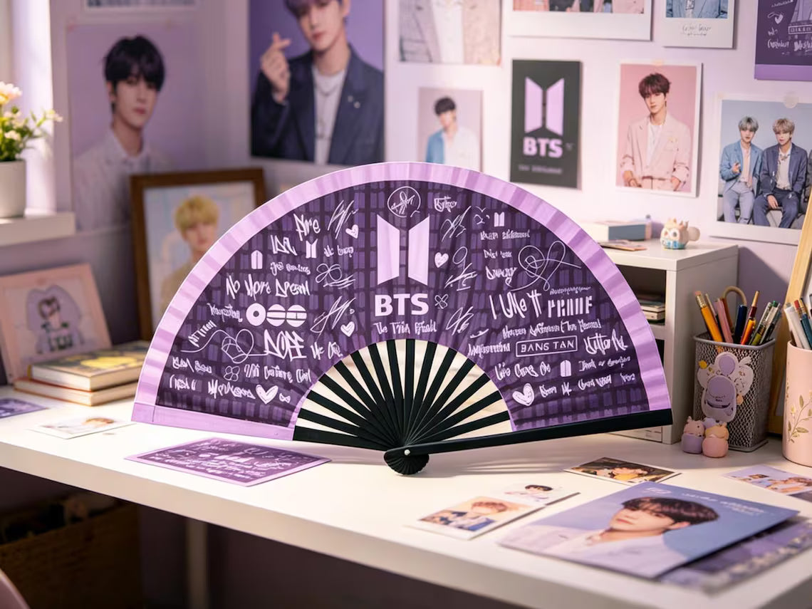 BTS World Tour Folding Hand Fan, Arirang Accessories, 2026 world Tour Gift for Fan