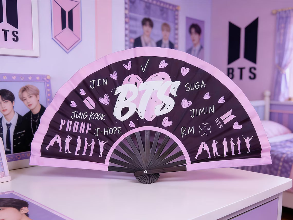 BTS World Tour Folding Hand Fan, Arirang Accessories, 2026 world Tour Gift for Fan