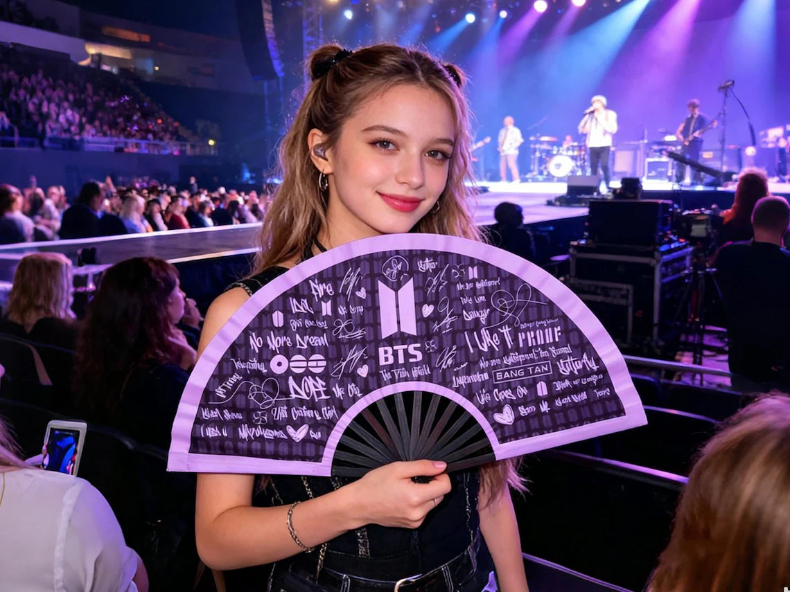 BTS World Tour Folding Hand Fan, Arirang Accessories, 2026 world Tour Gift for Fan