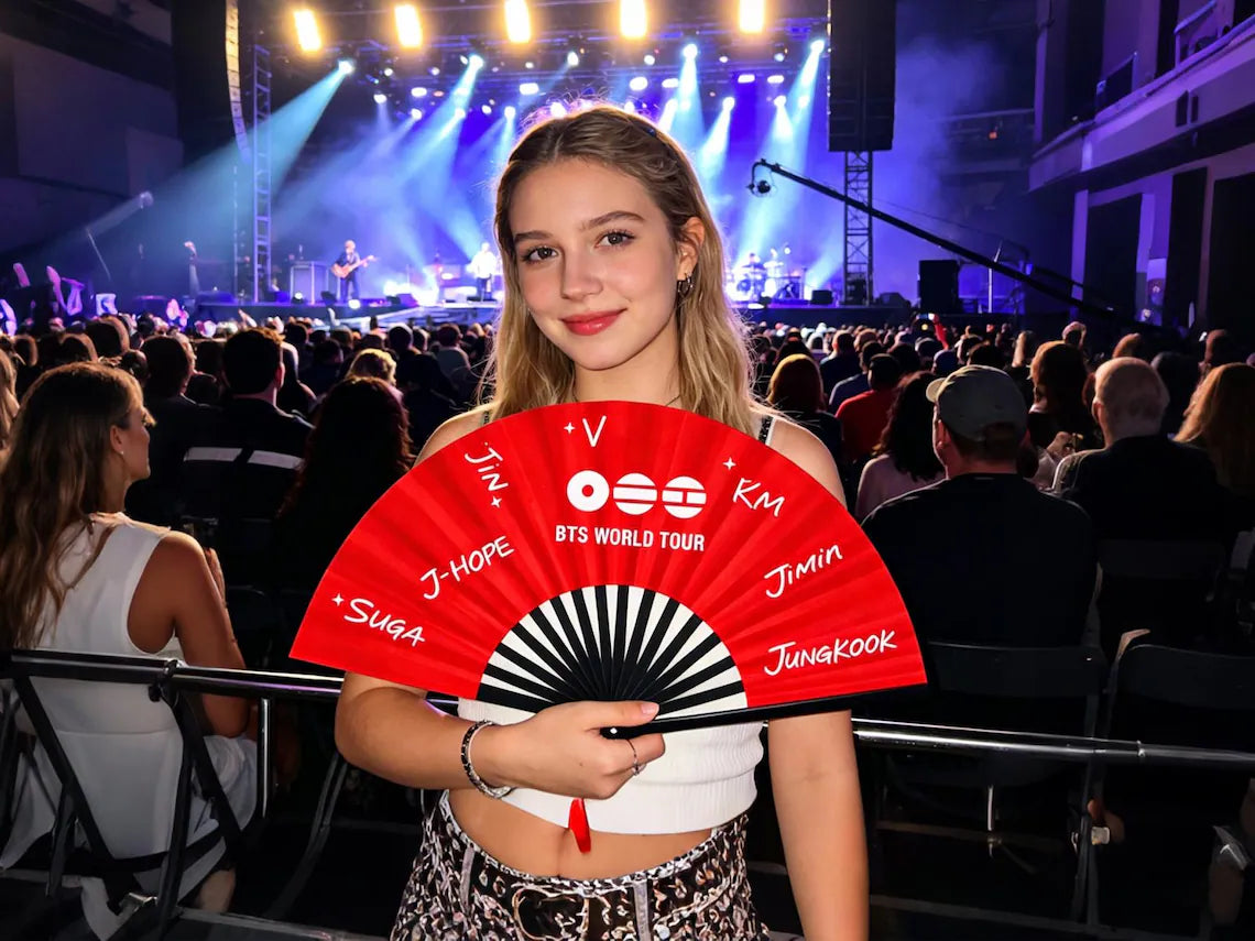 BTS World Tour Folding Hand Fan, Arirang Accessories, 2026 world Tour Gift for Fan