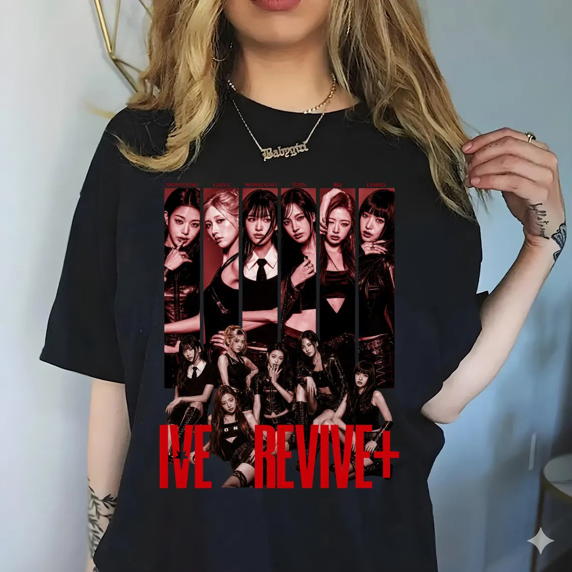 Ive REVIVE Plus Graphics T-shirt, Ive Bang Bang Shirt, Concert DIVE into IVE Shirt